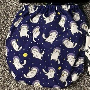 Space Cats Astronauts OS Pocket Cloth Diaper w/ Suede by Mama Koala Diapers